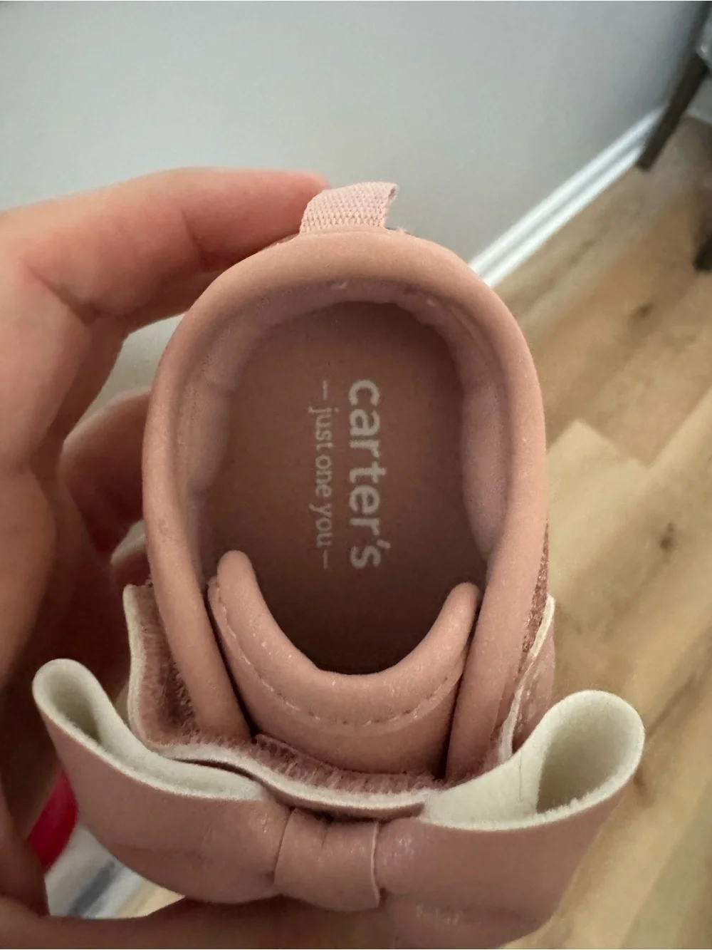 Girls' Pink Bow Toddler Sneakers - Size 3